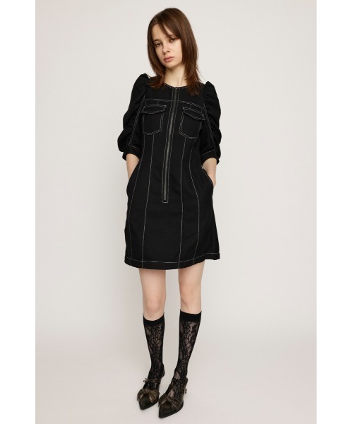 セール】【再入荷】GATHER SLEEVE ZIP S/OP ギャザー スリーブ