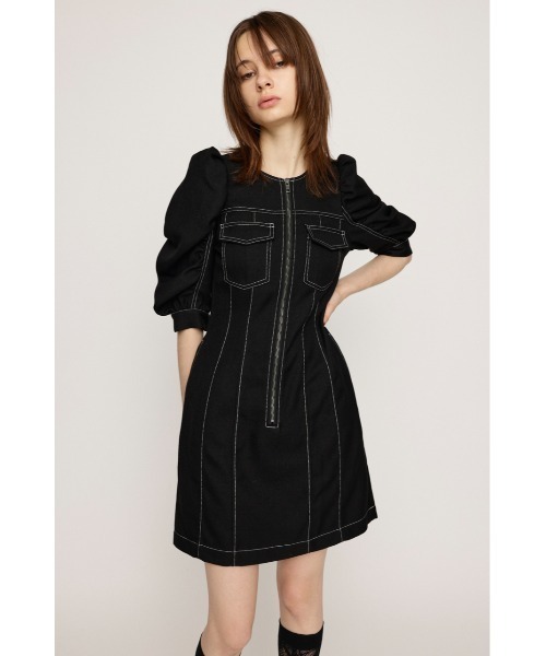 セール】【再入荷】GATHER SLEEVE ZIP S/OP ギャザー スリーブ