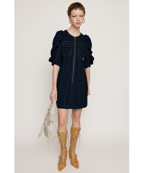 セール】【再入荷】GATHER SLEEVE ZIP S/OP ギャザー スリーブ