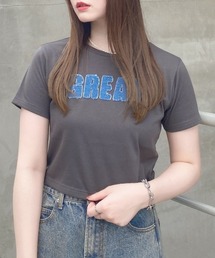 パッチデニムコンパクトTシャツ