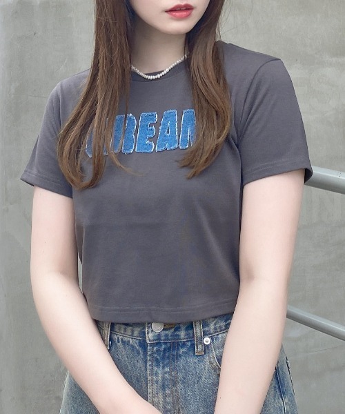 INGNI(イング)の「パッチデニムコンパクトTシャツ(Tシャツ/カットソー・レディース・オフホワイト/チャコールグレー/ブラック・M)」の19枚目の写真