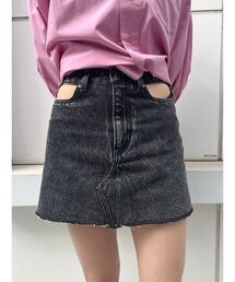 EVRIS | ウエストオープンデニムミニスカート(デニムスカート)