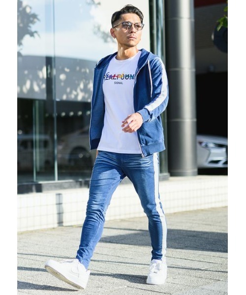 EVOLUTION(エボリューション)の「【EVOLUTION GOLF】ホワイトサイドラインジョガーパンツ セットアップ対応(その他パンツ・メンズ・サックスブルー/ネイビー・LARGE/MEDIUM/X-LARGE/XX-LARGE/SMALL)」の9枚目の写真