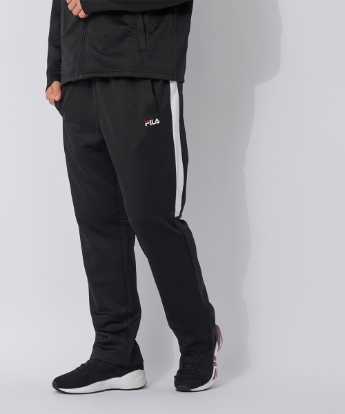 FILA（フィラ）の「裏起毛ブリスターロングパンツ　ジャージパンツ（その他パンツ・メンズ・ネイビー/ブラック/チャコールグレー/ブラック×ホワイト/ネイビー×ホワイト・MEDIUM/LARGE/X-LARGE）」の3枚目の写真