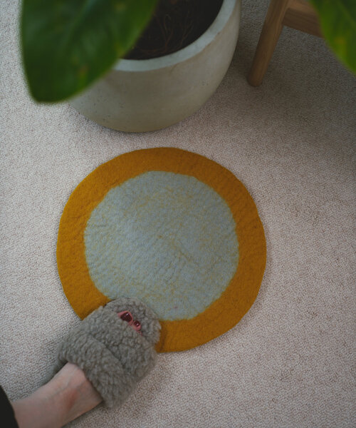 BIRTHDAY BAR(バースデイバー)の「【SAHIR サヒール】Wool Chair Mat チェアマット(ラグ/マット・レディース・ネイビー/グレー・0)」の3枚目の写真