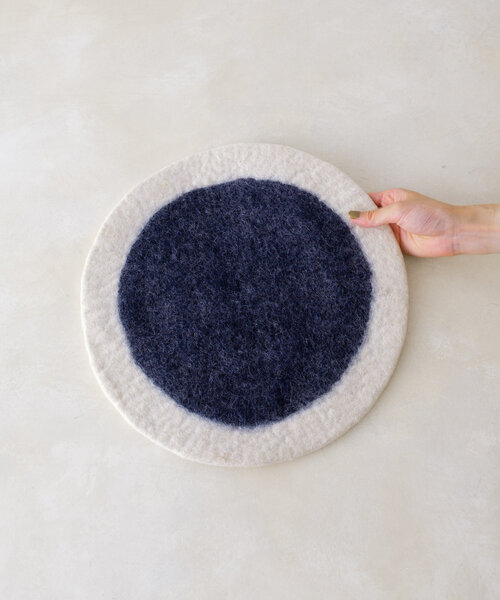 BIRTHDAY BAR(バースデイバー)の「【SAHIR サヒール】Wool Chair Mat チェアマット(ラグ/マット・レディース・ネイビー/グレー・0)」の14枚目の写真