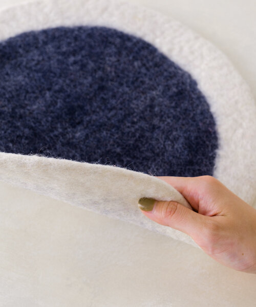 BIRTHDAY BAR(バースデイバー)の「【SAHIR サヒール】Wool Chair Mat チェアマット(ラグ/マット・レディース・ネイビー/グレー・0)」の16枚目の写真