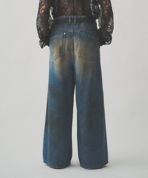 【JUHA】　RUST WIDE DENIM PANTS セール】RUST WIDE DENIM PANTS（デニムパンツ）｜JUHA（ユハ