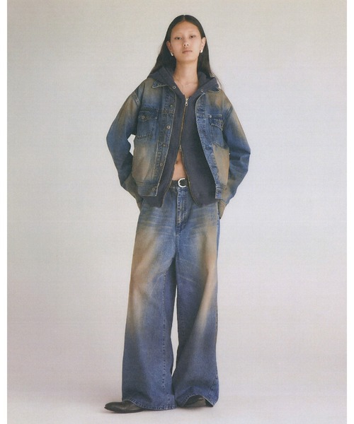 RUST WIDE DENIM PANTS – JUHA