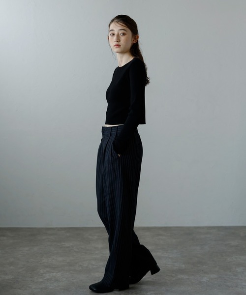 MINERTE（ミネルテ）の「【MINERTE】pinstripe pants / センター