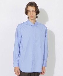 タックカラーセミロングシャツ