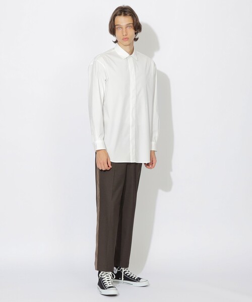 CB CRESTBRIDGE(シービークレストブリッジ)の「タックカラーセミロングシャツ(シャツ/ブラウス・メンズ・オフホワイト/ブルー系その他4・1/3/2)」の4枚目の写真