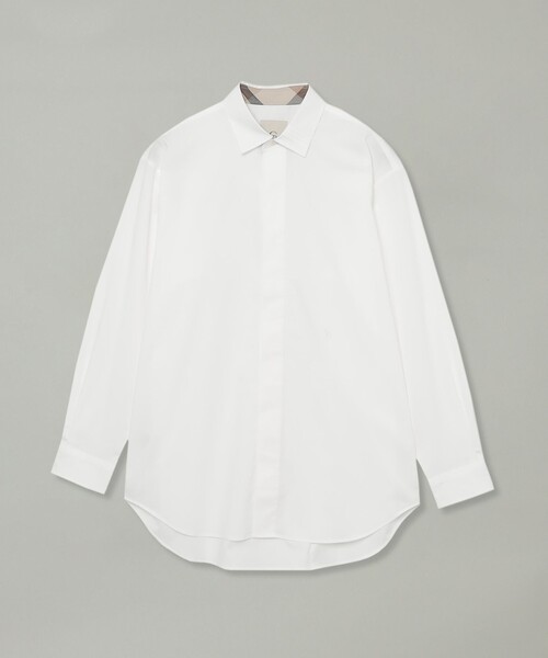 CB CRESTBRIDGE(シービークレストブリッジ)の「タックカラーセミロングシャツ(シャツ/ブラウス・メンズ・オフホワイト/ブルー系その他4・1/3/2)」の10枚目の写真