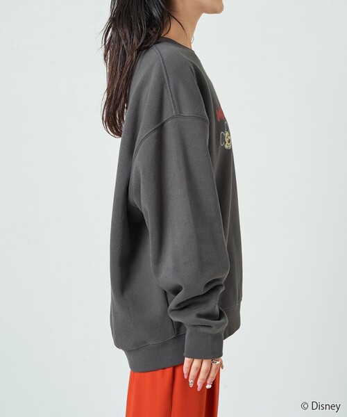 FREAK'S STORE（フリークスストア）の「限定展開　別注/Mickey Mouse/ミッキーマウス　フロントプリントスウェット（スウェット・レディース・ベージュ/ネイビー/イエロー/ナチュラル/スミクロ・ﾌﾘ-）」の19枚目の写真