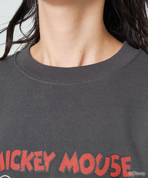 FREAK'S STORE（フリークスストア）の「限定展開　別注/Mickey Mouse/ミッキーマウス　フロントプリントスウェット（スウェット・レディース・ベージュ/ネイビー/イエロー/ナチュラル/スミクロ・ﾌﾘ-）」の21枚目の写真