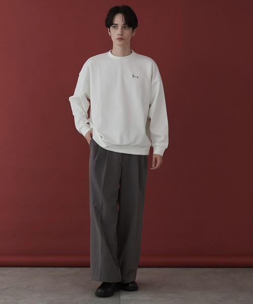 LUCY（ルーシー）の「LUCY/AIRFUNCTIONワンポイントプルオーバー（スウェット・メンズ・ダークグレー/ホワイト・MEDIUM/LARGE）」の8枚目の写真