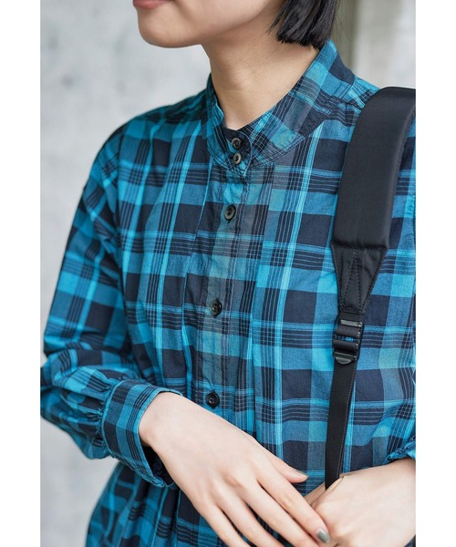 Sunny clouds（サニークラウズ）の「サニークラウズ　ターコイズなチェックワンピース〈レディース〉（シャツワンピース・レディース・ブルー・XX-LARGE/X-LARGE/LARGE/MEDIUM/NM）」の7枚目の写真