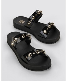 ♡minn サイドビジューサンダル♡ 骨格ストレートデザインストラップサンダル シューズ|骨格