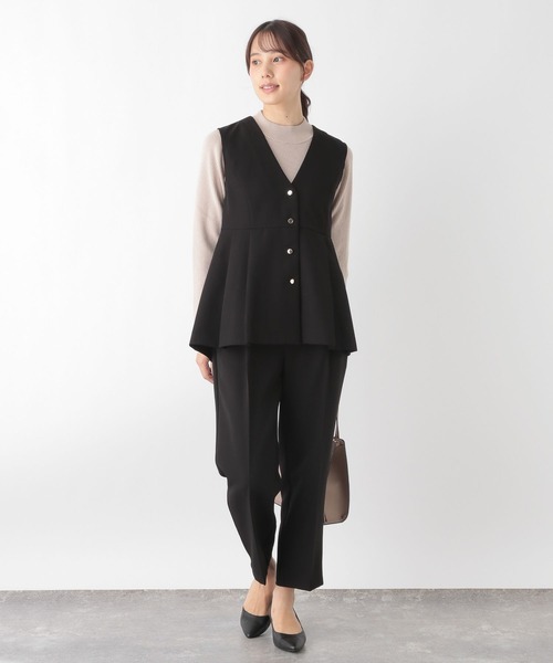 GLOBAL WORK（グローバルワーク）の「ペプラムジレ＊パンツSET/137549（パンツドレス・レディース・ブラック/ネイビー・LARGE/MEDIUM）」の3枚目の写真
