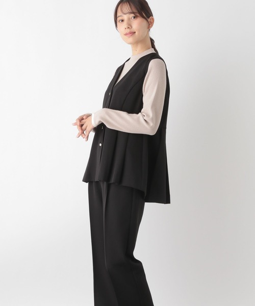 GLOBAL WORK（グローバルワーク）の「ペプラムジレ＊パンツSET/137549（パンツドレス・レディース・ブラック/ネイビー・LARGE/MEDIUM）」の6枚目の写真