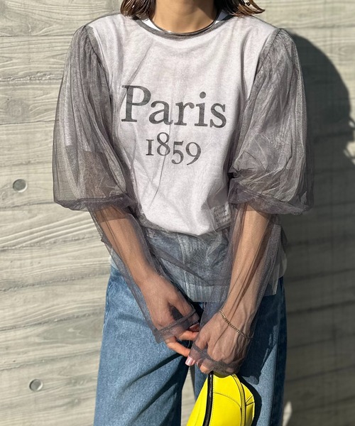 【人気沸騰】 2024ssVIVIANO 完売ボリューム チュール Tシャツ ジャケット・アウター
