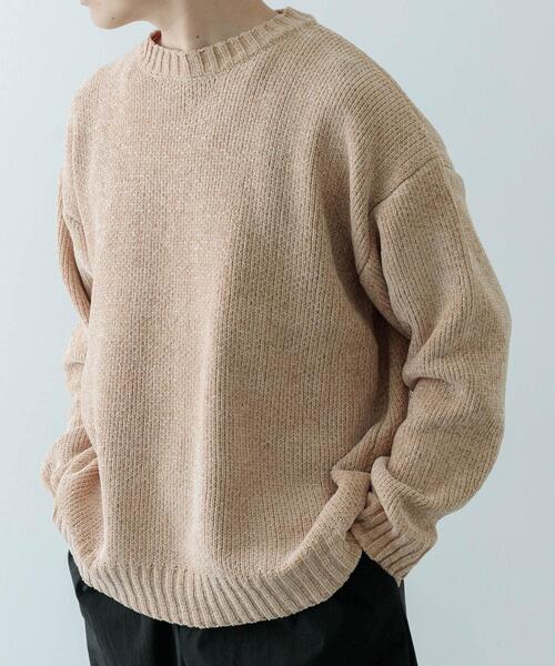 ITEMS URBANRESEARCH（アイテムズ アーバンリサーチ）の「モール クルーネック ニット（ニット/セーター・メンズ・ブラック/ベージュ/アイボリー/チャコールグレー・MEDIUM/LARGE）」の12枚目の写真