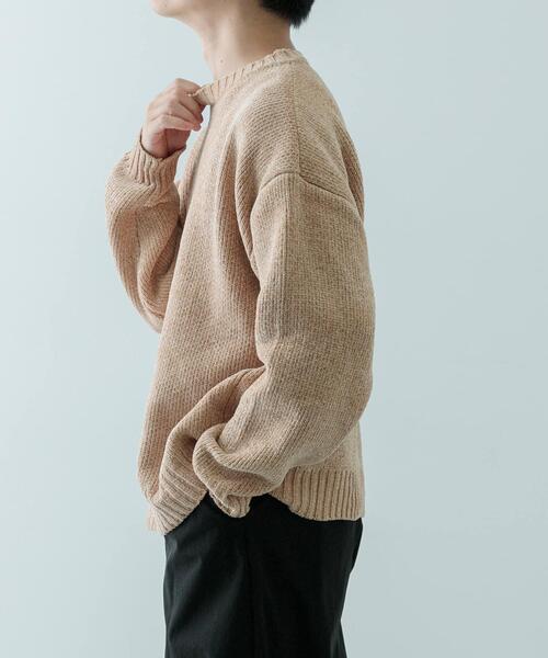 ITEMS URBANRESEARCH（アイテムズ アーバンリサーチ）の「モール クルーネック ニット（ニット/セーター・メンズ・ブラック/ベージュ/アイボリー/チャコールグレー・MEDIUM/LARGE）」の13枚目の写真