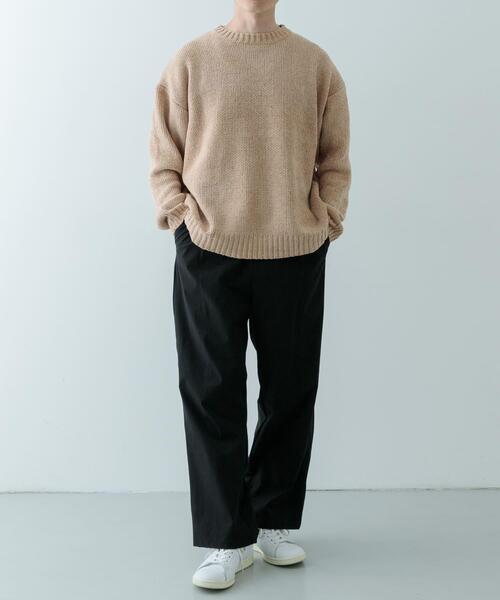 ITEMS URBANRESEARCH（アイテムズ アーバンリサーチ）の「モール クルーネック ニット（ニット/セーター・メンズ・ブラック/ベージュ/アイボリー/チャコールグレー・MEDIUM/LARGE）」の15枚目の写真