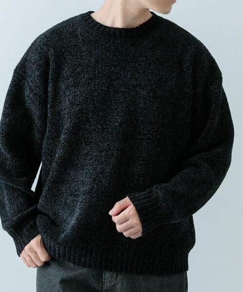 ITEMS URBANRESEARCH（アイテムズ アーバンリサーチ）の「モール クルーネック ニット（ニット/セーター・メンズ・ブラック/ベージュ/アイボリー/チャコールグレー・MEDIUM/LARGE）」の21枚目の写真