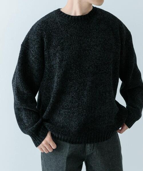 ITEMS URBANRESEARCH（アイテムズ アーバンリサーチ）の「モール クルーネック ニット（ニット/セーター・メンズ・ブラック/ベージュ/アイボリー/チャコールグレー・MEDIUM/LARGE）」の22枚目の写真