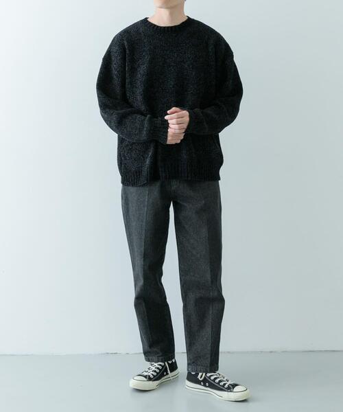 ITEMS URBANRESEARCH（アイテムズ アーバンリサーチ）の「モール クルーネック ニット（ニット/セーター・メンズ・ブラック/ベージュ/アイボリー/チャコールグレー・MEDIUM/LARGE）」の17枚目の写真