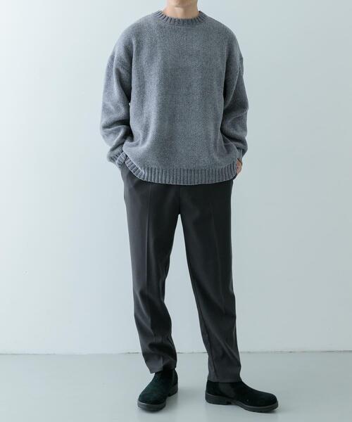 ITEMS URBANRESEARCH（アイテムズ アーバンリサーチ）の「モール クルーネック ニット（ニット/セーター・メンズ・ブラック/ベージュ/アイボリー/チャコールグレー・MEDIUM/LARGE）」の10枚目の写真