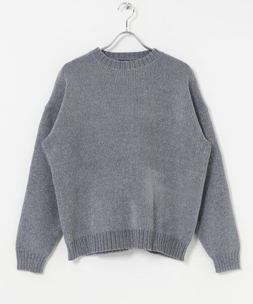 ITEMS URBANRESEARCH（アイテムズ アーバンリサーチ）の「モール クルーネック ニット（ニット/セーター・メンズ・ブラック/ベージュ/アイボリー/チャコールグレー・MEDIUM/LARGE）」の6枚目の写真