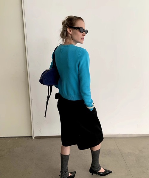 SANSeLF（サンセルフ）の「【LONSLAN】メニーボタンコンパクトカーディガン sanwl24a022（カーディガン/ボレロ・レディース・ピンク/ブラック/ブルー・FREE）」の14枚目の写真