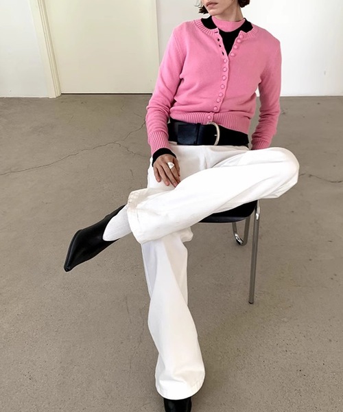 SANSeLF（サンセルフ）の「【LONSLAN】メニーボタンコンパクトカーディガン sanwl24a022（カーディガン/ボレロ・レディース・ピンク/ブラック/ブルー・FREE）」の15枚目の写真