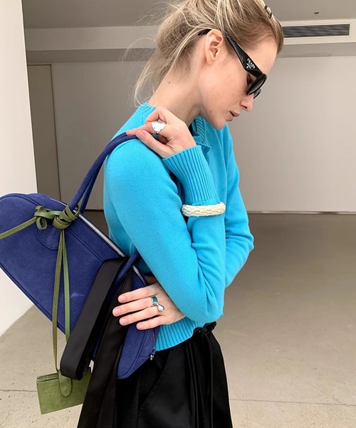 SANSeLF（サンセルフ）の「【LONSLAN】メニーボタンコンパクトカーディガン sanwl24a022（カーディガン/ボレロ・レディース・ピンク/ブラック/ブルー・FREE）」の18枚目の写真