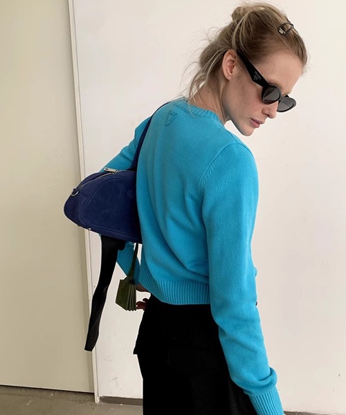 SANSeLF（サンセルフ）の「【LONSLAN】メニーボタンコンパクトカーディガン sanwl24a022（カーディガン/ボレロ・レディース・ピンク/ブラック/ブルー・FREE）」の8枚目の写真