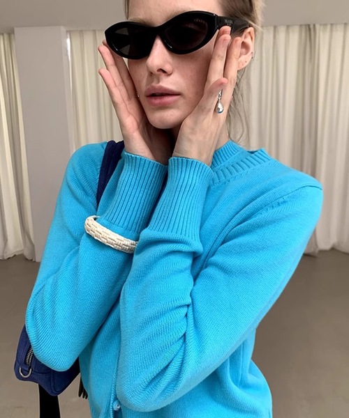 SANSeLF（サンセルフ）の「【LONSLAN】メニーボタンコンパクトカーディガン sanwl24a022（カーディガン/ボレロ・レディース・ピンク/ブラック/ブルー・FREE）」の9枚目の写真