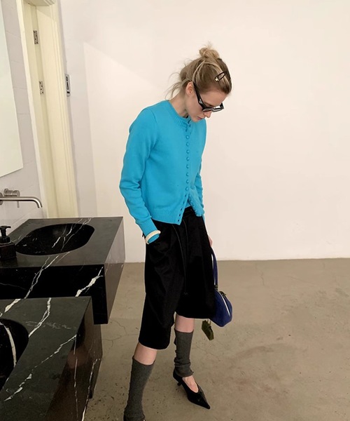 SANSeLF（サンセルフ）の「【LONSLAN】メニーボタンコンパクトカーディガン sanwl24a022（カーディガン/ボレロ・レディース・ピンク/ブラック/ブルー・FREE）」の10枚目の写真