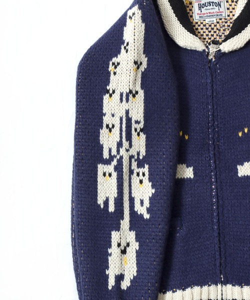 COACH♡高級素材！ロゴパターン 長袖ニット ユニセックス ウール GFロゴ フルジップ カウチンセーター | Brooks Brothers