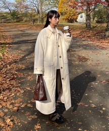 Chillfar（チルファー）の「ラグランフラップポケットオーバーコート（ステンカラーコート）」