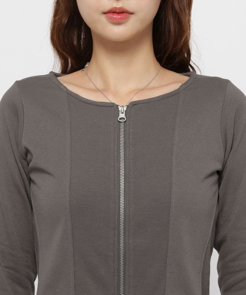 3.3 Field Trip (3.3フィールドトリップ)の「3.3 Field Trip/キリカエ ジップカーディガン(カーディガン/ボレロ・レディース・ベージュ/チャコール/ブルー・FREE)」の22枚目の写真