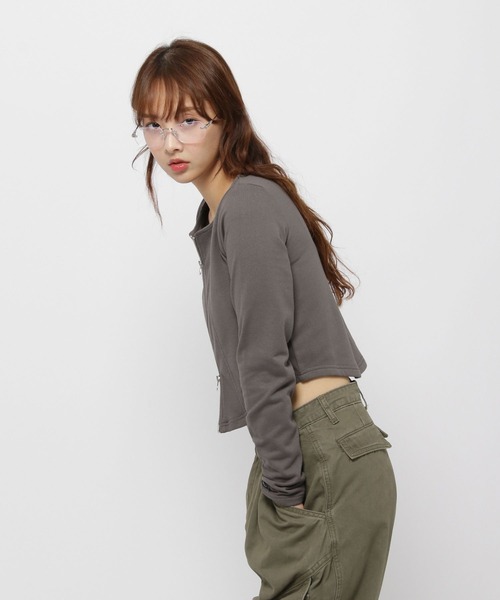 3.3 Field Trip (3.3フィールドトリップ)の「3.3 Field Trip/キリカエ ジップカーディガン(カーディガン/ボレロ・レディース・ベージュ/チャコール/ブルー・FREE)」の17枚目の写真