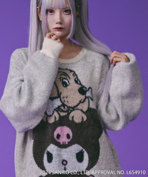 ガルフィー ふわふわシャギーニット クロミ×GALFY(ガルフィー) ふわふわシャギーニット - Black / ロック
