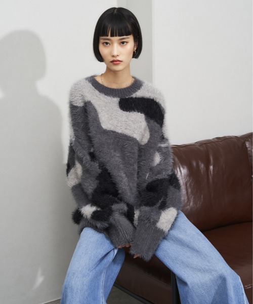 NOGLE（ノグル）の「【NOGLE/ノグル】シャギーデザインオーバー