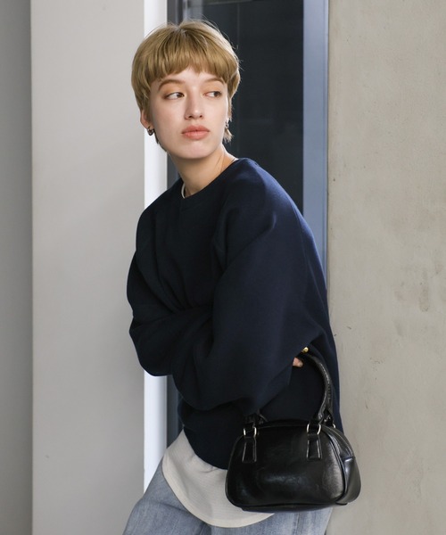 select MOCA(セレクトモカ)の「【洗える】スウェットライクニットプルオーバー(ニット/セーター・レディース・グレー/オフホワイト/ネイビー・FREE)」の22枚目の写真