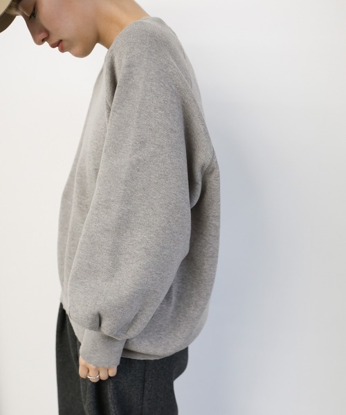 select MOCA(セレクトモカ)の「【洗える】スウェットライクニットプルオーバー(ニット/セーター・レディース・グレー/オフホワイト/ネイビー・FREE)」の17枚目の写真