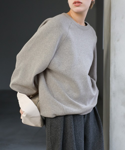 select MOCA(セレクトモカ)の「【洗える】スウェットライクニットプルオーバー(ニット/セーター・レディース・グレー/オフホワイト/ネイビー・FREE)」の15枚目の写真