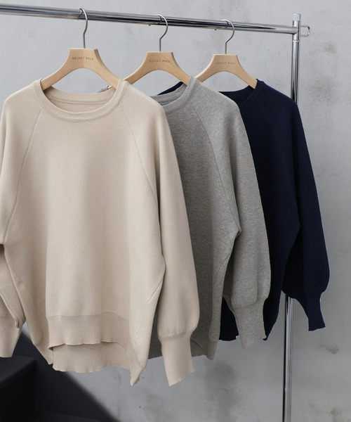 select MOCA(セレクトモカ)の「【洗える】スウェットライクニットプルオーバー(ニット/セーター・レディース・グレー/オフホワイト/ネイビー・FREE)」の19枚目の写真