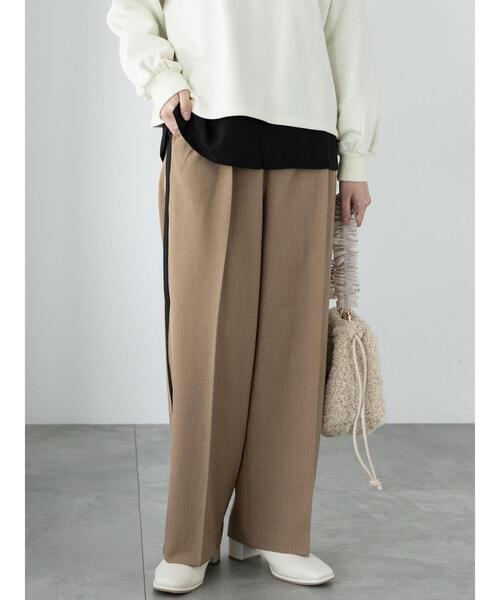 Te chichi TERRASSE（テチチテラス）の「サイドラインスラックス（その他パンツ・レディース・ブラック/ベージュ/グレー・F）」の7枚目の写真